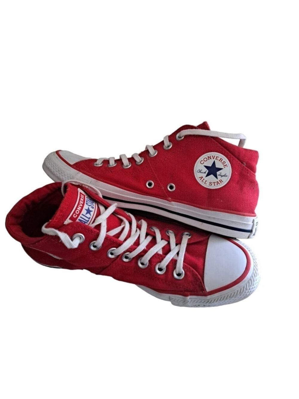 Converse Chuck Taylor All Star Madison Mid Top Sneakers shoes red canvas comfy 9 - Picture 2 of 12